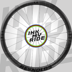 Reynolds AR41 bicycle wheel with custom vinyl decal stickers
